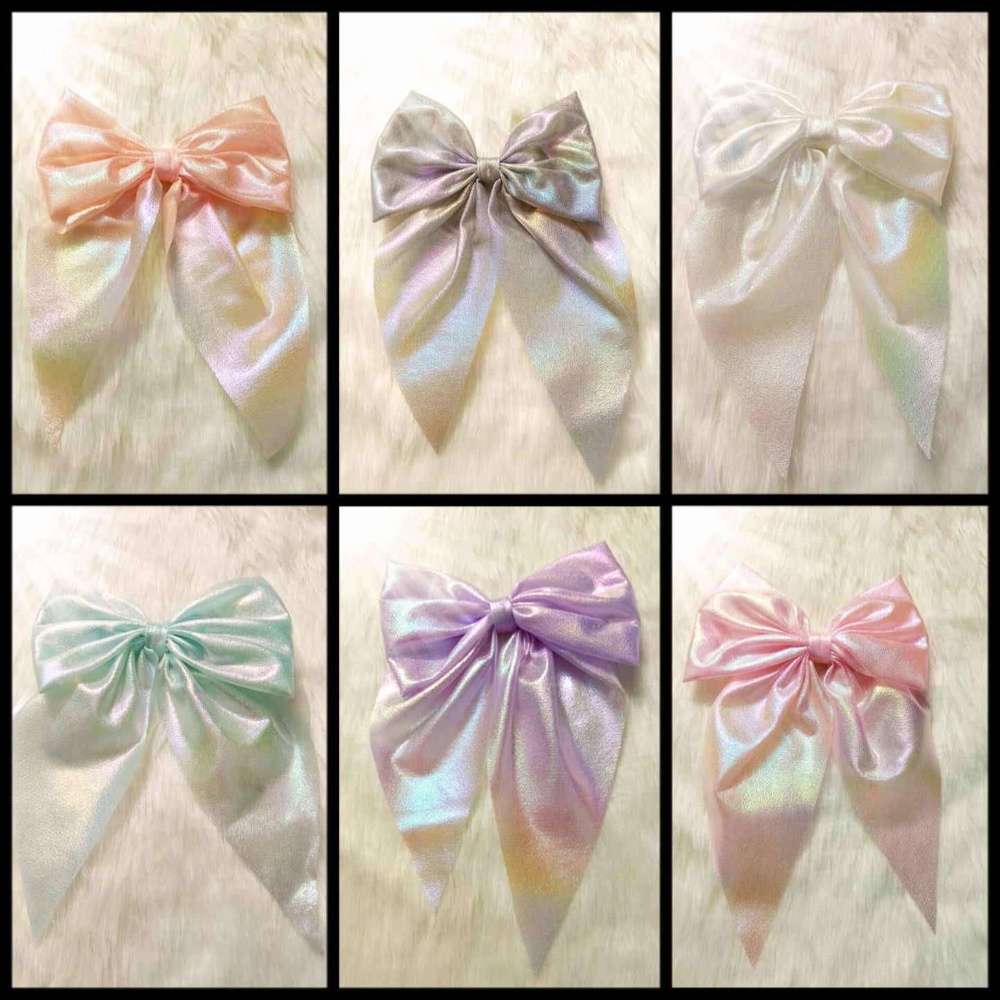 Unicorn bow hair clips