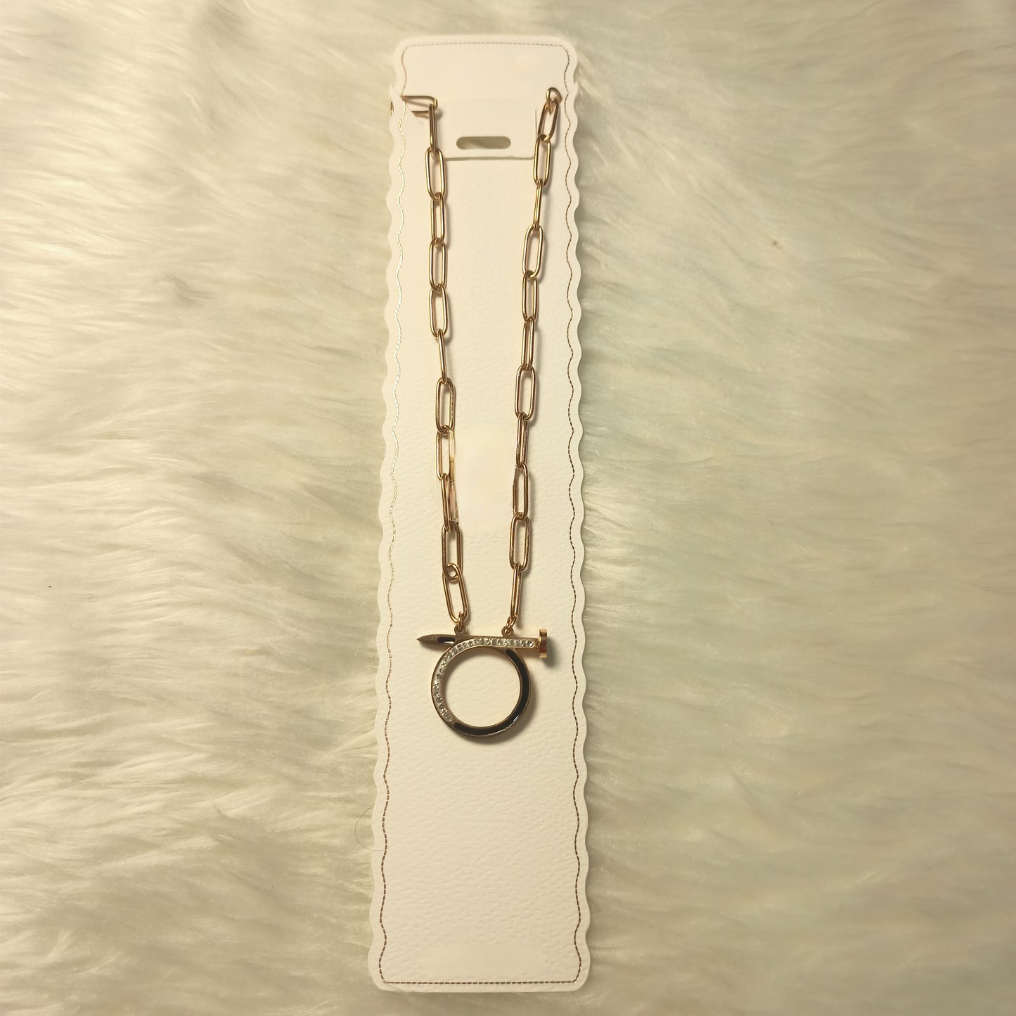 Gold silver nail pendant
