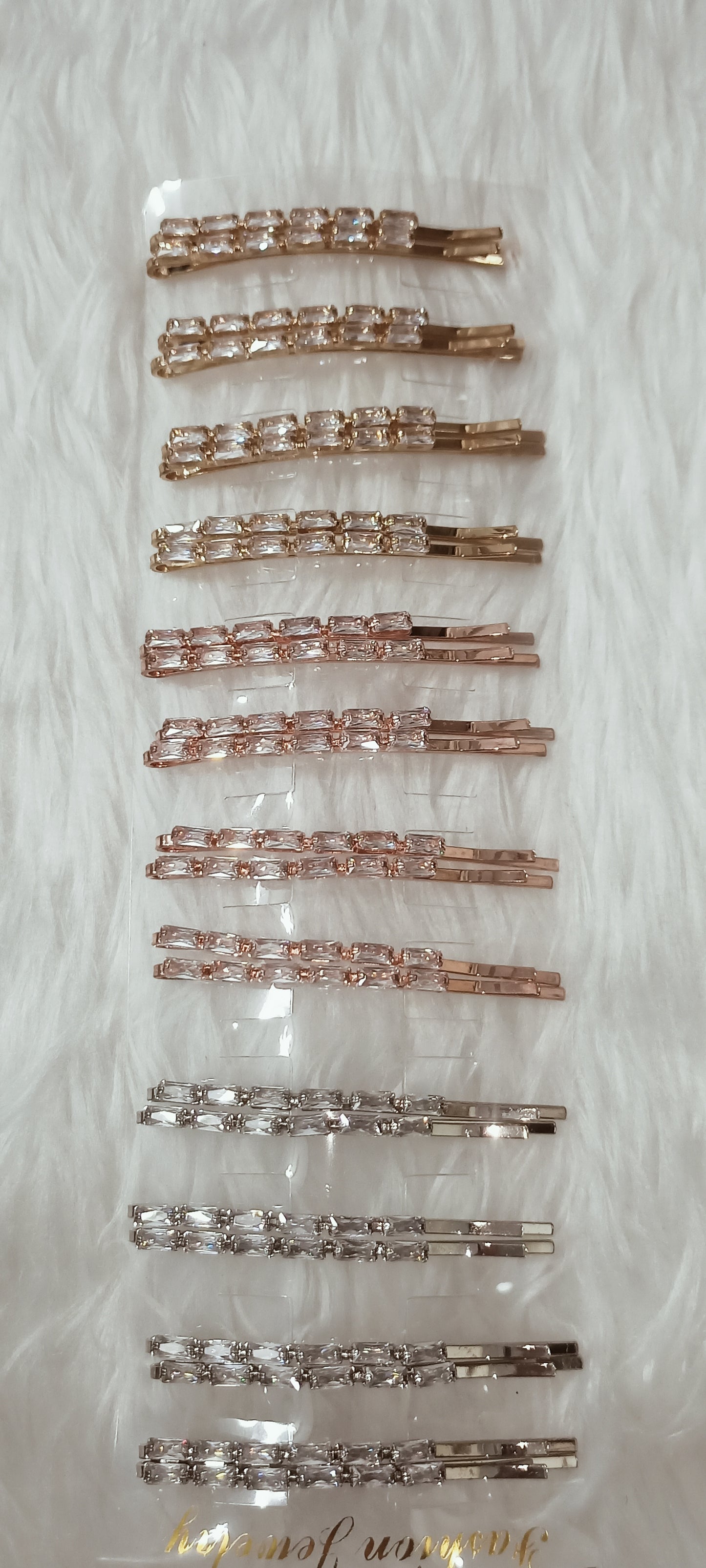 Pair of Zircon bobby pin