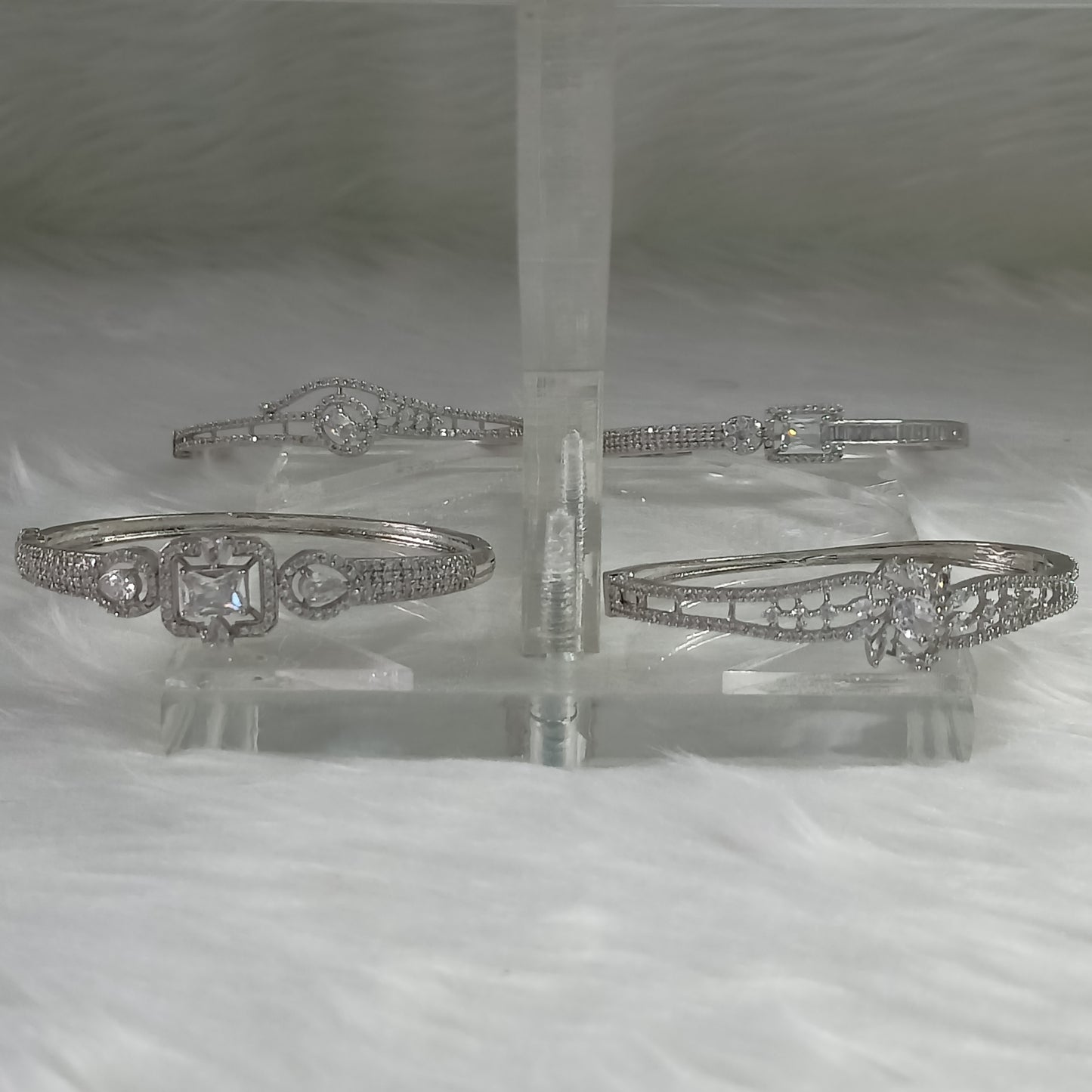 Silver zircon bracelet