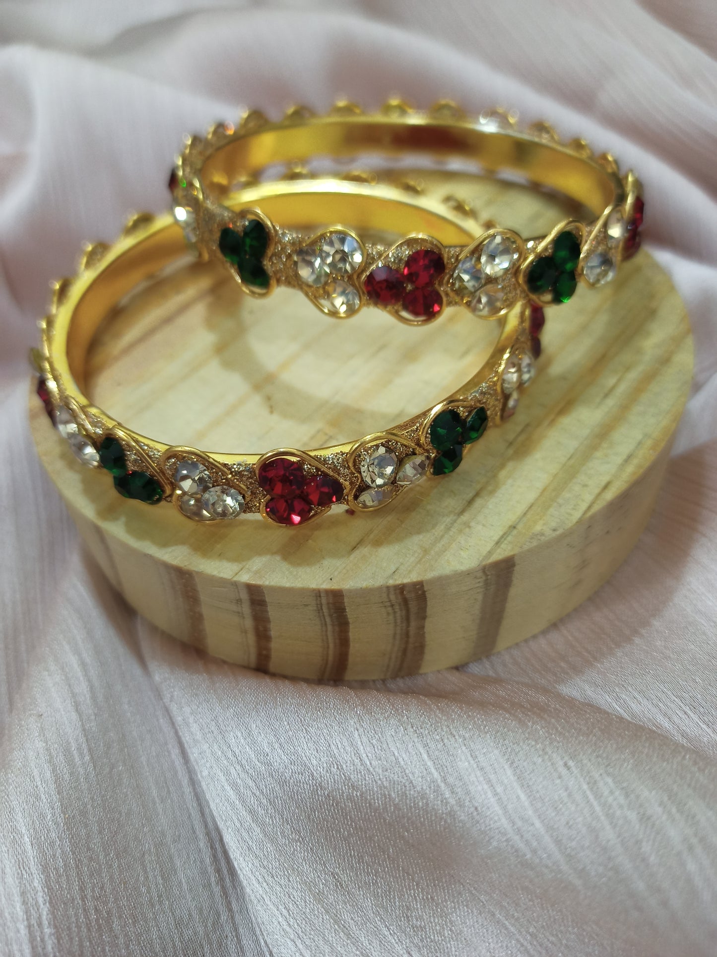 Bridal Heart Crystal bangles