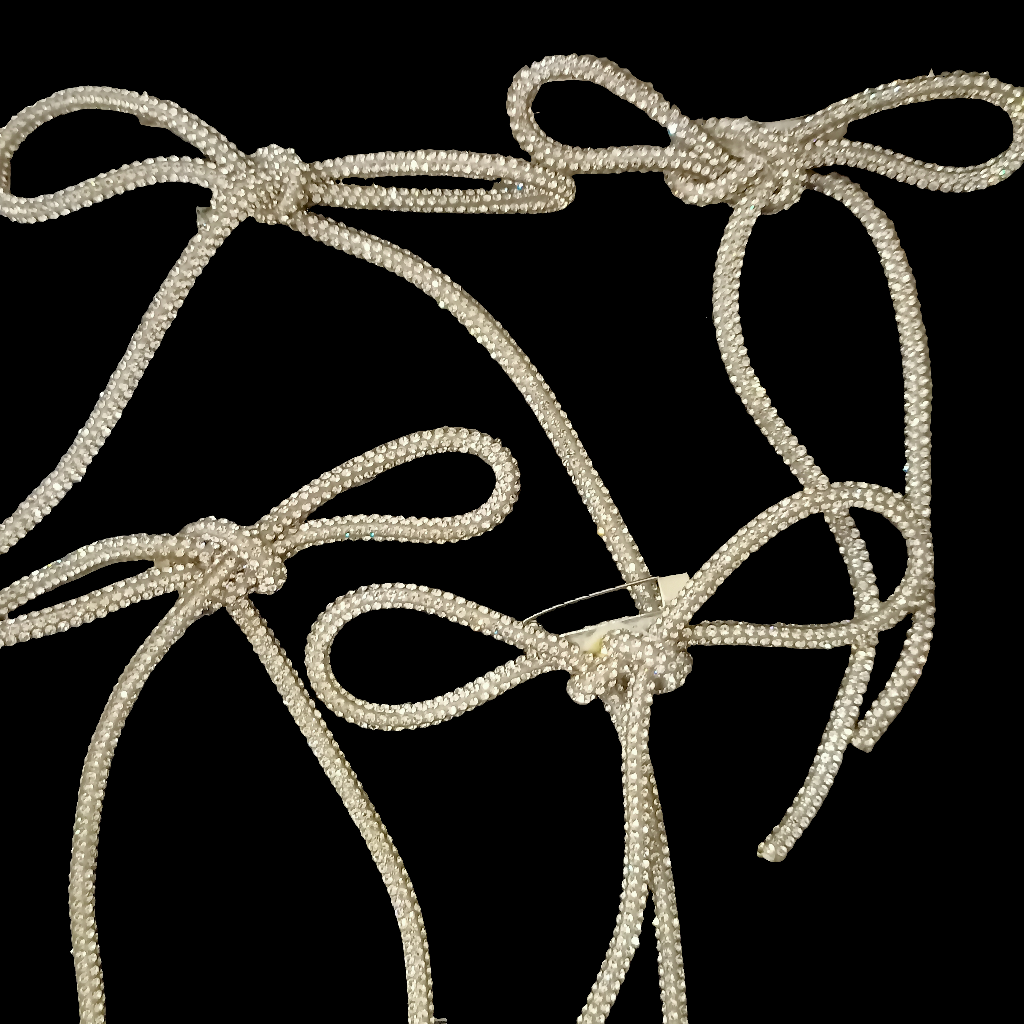Rhinestone bow brooch pack of 1pc