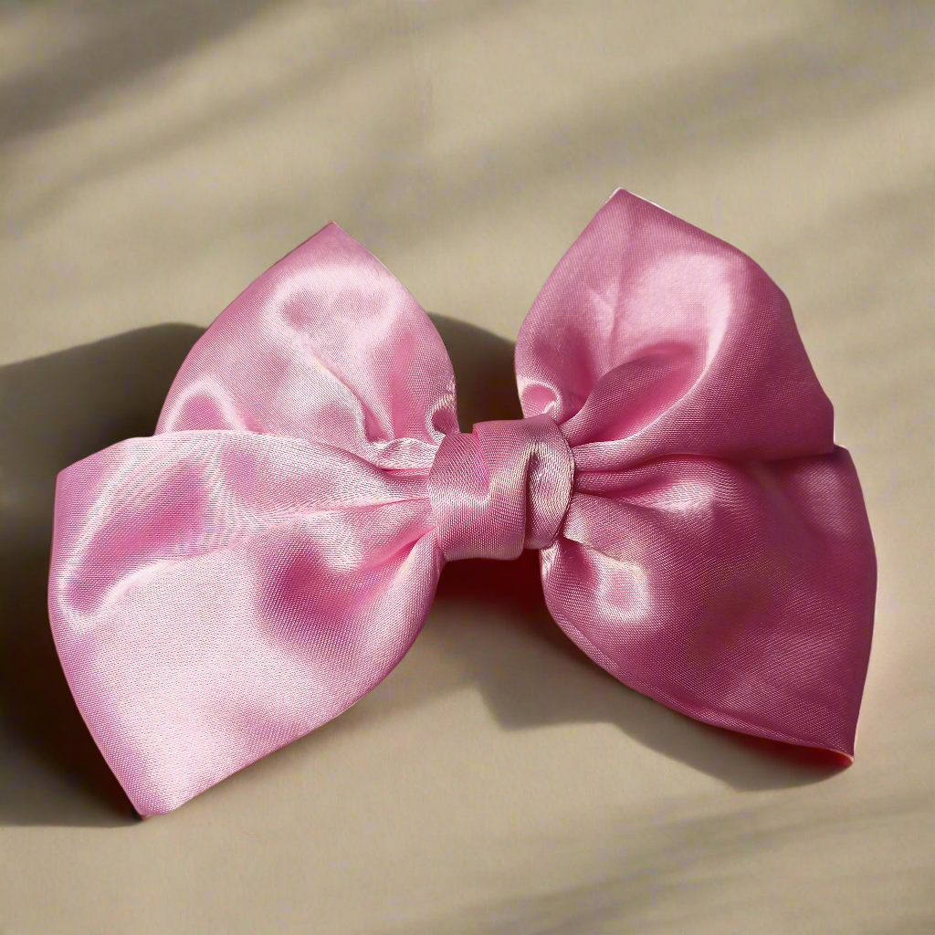 satin bow clip