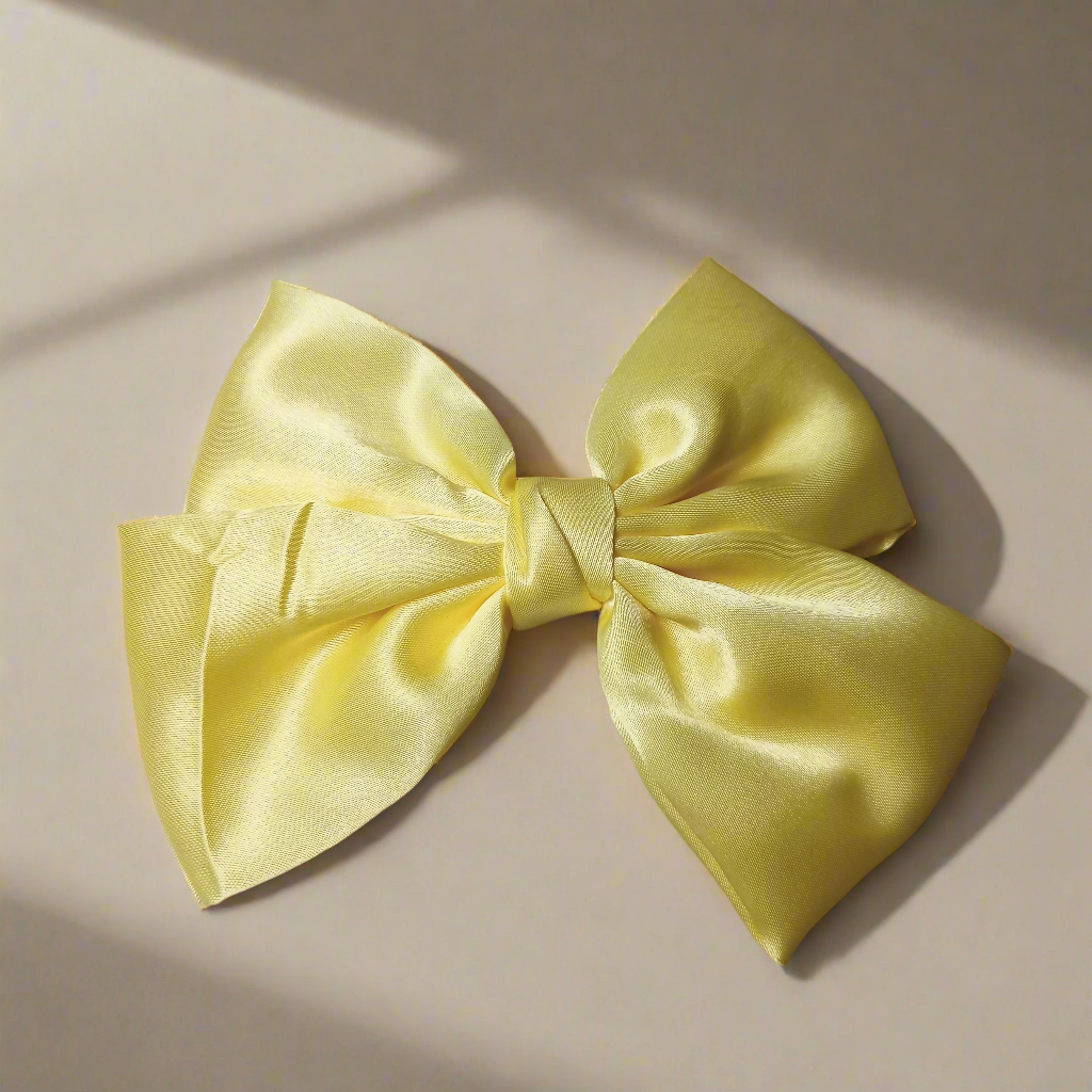 satin bow clip