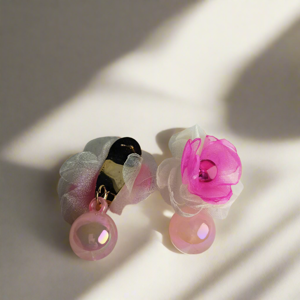 Dangling floral pearls