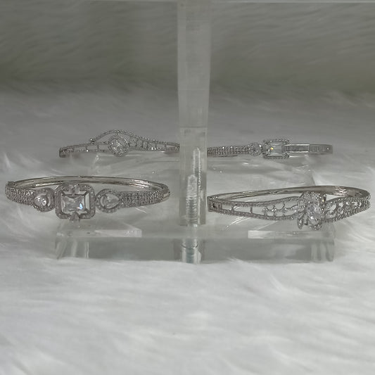 Silver zircon bracelet