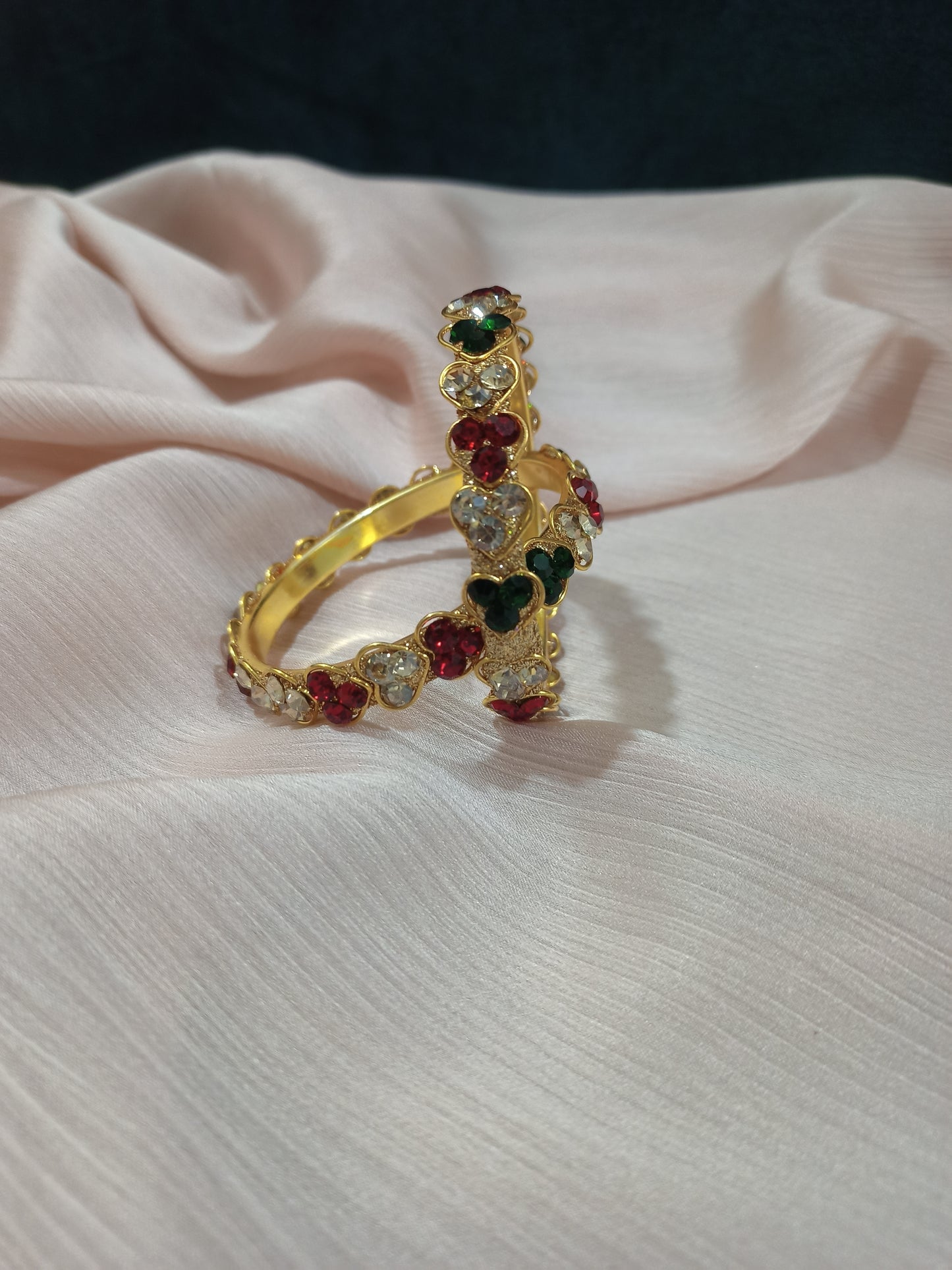 Bridal Heart Crystal bangles