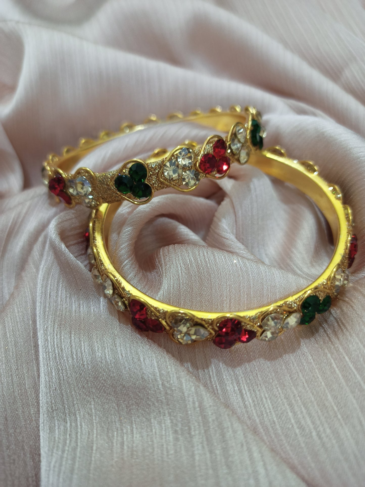 Bridal Heart Crystal bangles