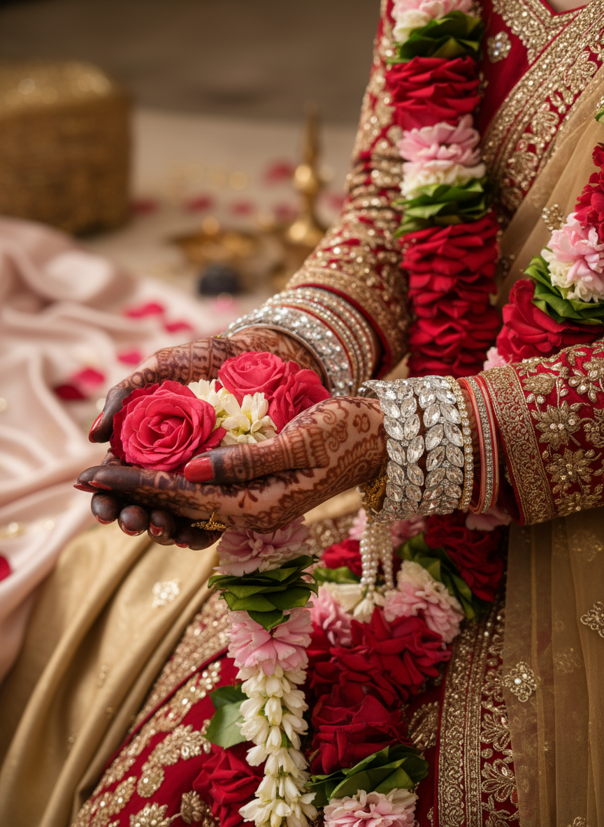 Bridal Crystal leaf bangles pair