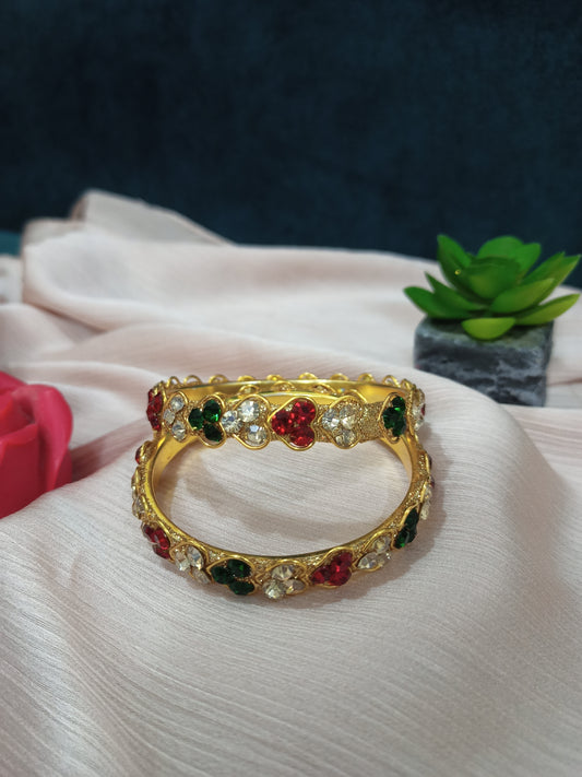 Bridal Heart Crystal bangles