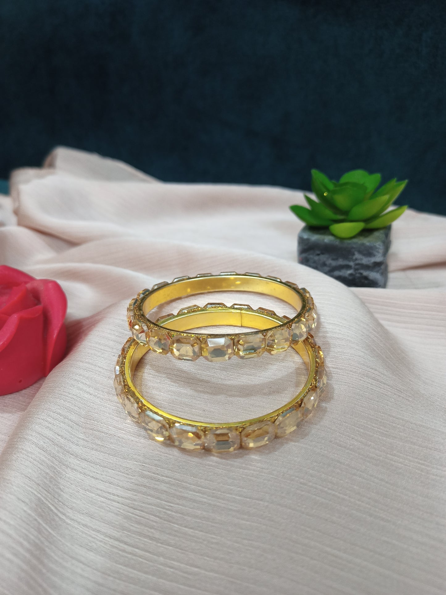 Bridal Heart Crystal bangles