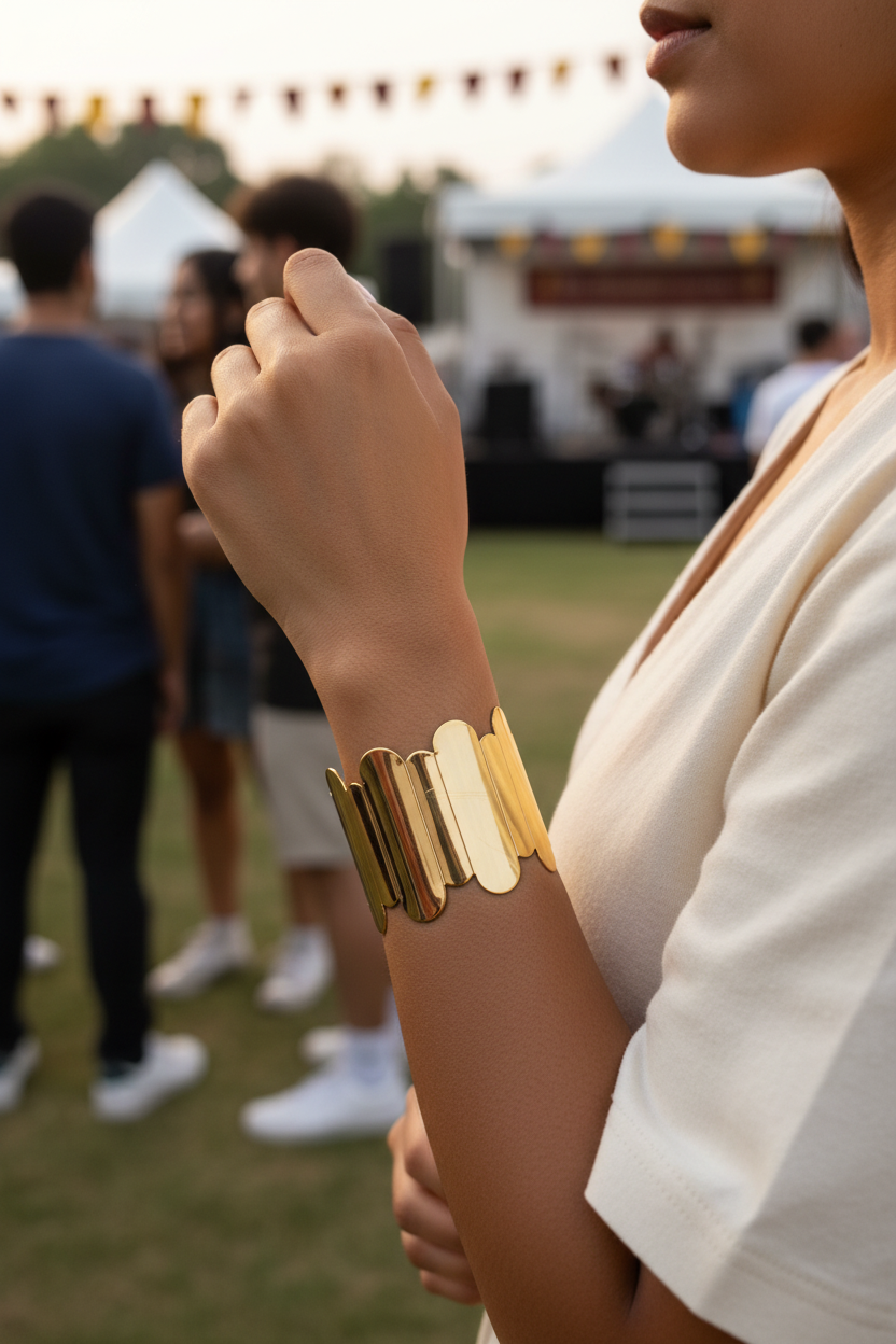 Asymmetric cuff bracelet