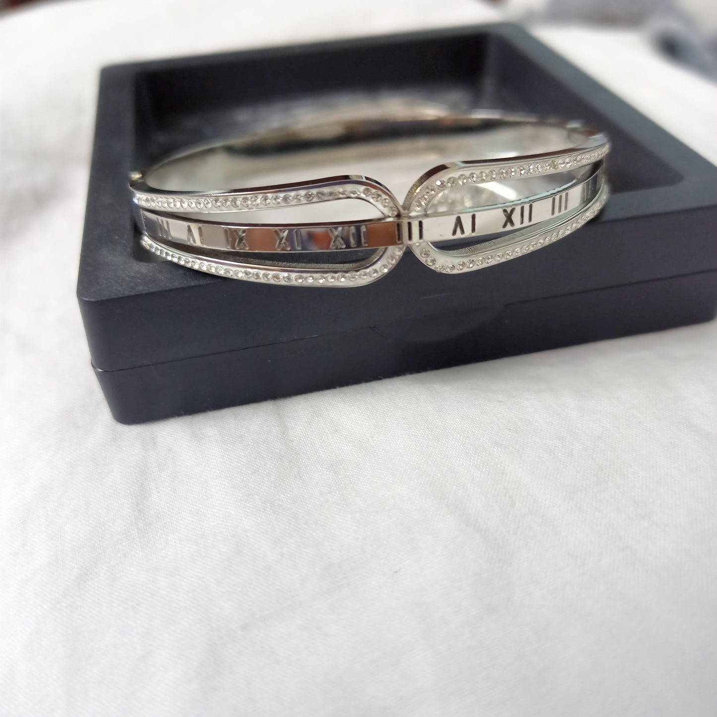 Roman numeral Silver bracelet