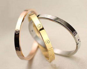 Gold rose gold and Silver bracelets